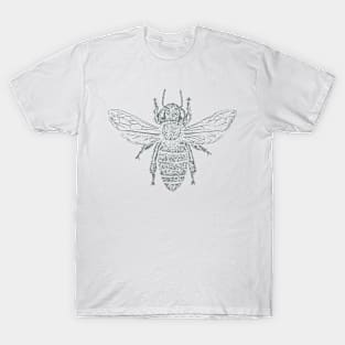 Vintage insect sketch style illustration honeybee T-Shirt